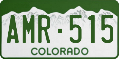 CO license plate AMR515