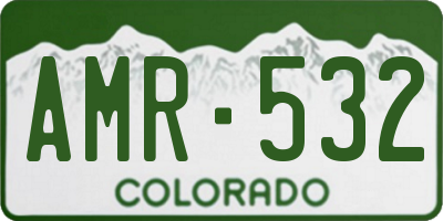 CO license plate AMR532