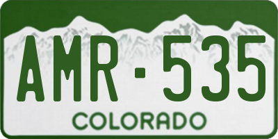 CO license plate AMR535