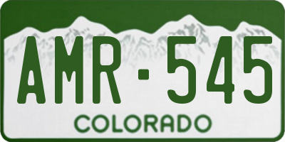 CO license plate AMR545
