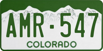 CO license plate AMR547