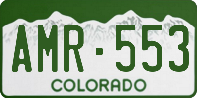 CO license plate AMR553
