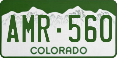CO license plate AMR560