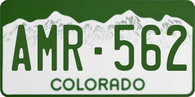CO license plate AMR562