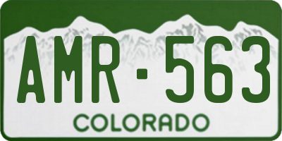 CO license plate AMR563