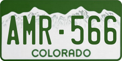 CO license plate AMR566
