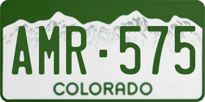 CO license plate AMR575
