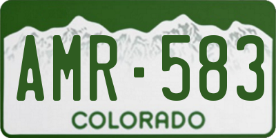 CO license plate AMR583