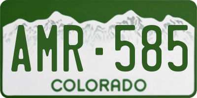 CO license plate AMR585