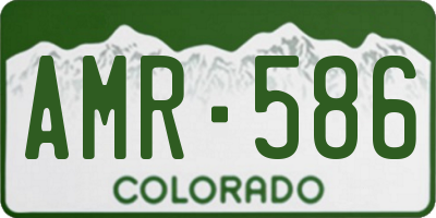 CO license plate AMR586