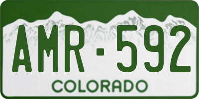 CO license plate AMR592
