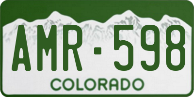 CO license plate AMR598