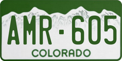 CO license plate AMR605
