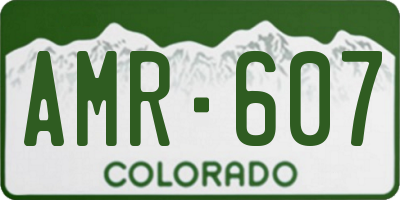 CO license plate AMR607