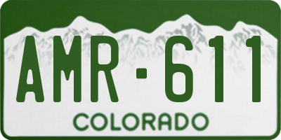 CO license plate AMR611