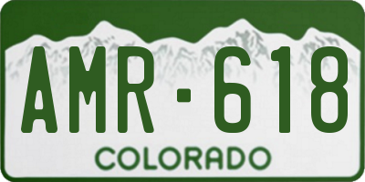 CO license plate AMR618