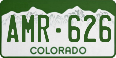 CO license plate AMR626