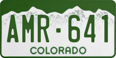CO license plate AMR641