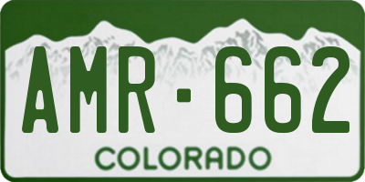 CO license plate AMR662