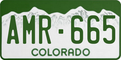 CO license plate AMR665