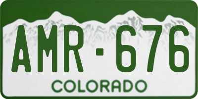 CO license plate AMR676
