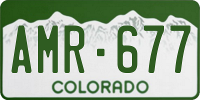 CO license plate AMR677