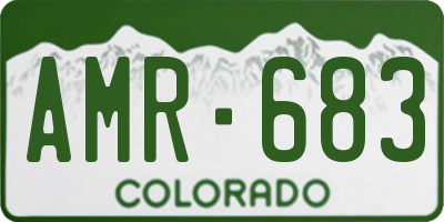 CO license plate AMR683