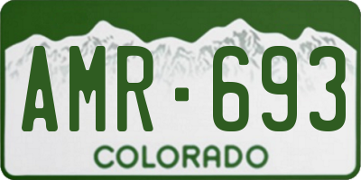 CO license plate AMR693