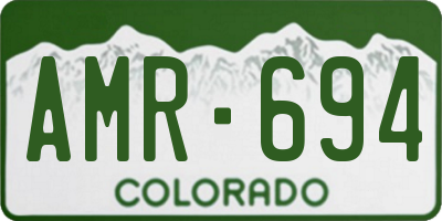 CO license plate AMR694