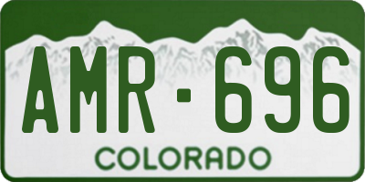 CO license plate AMR696