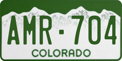 CO license plate AMR704
