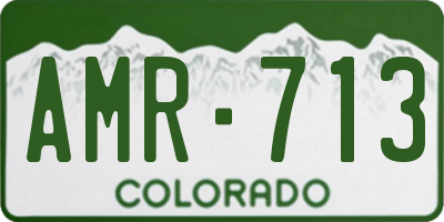 CO license plate AMR713