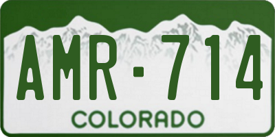 CO license plate AMR714