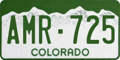 CO license plate AMR725