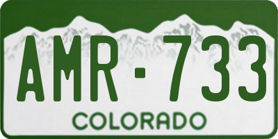 CO license plate AMR733