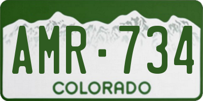CO license plate AMR734