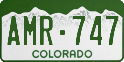 CO license plate AMR747