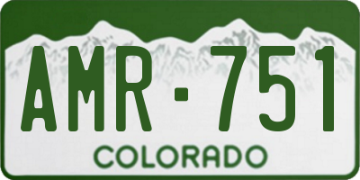CO license plate AMR751