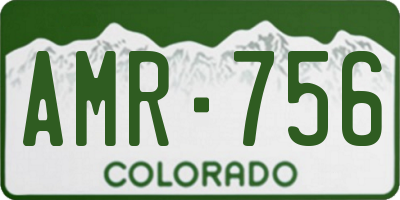 CO license plate AMR756