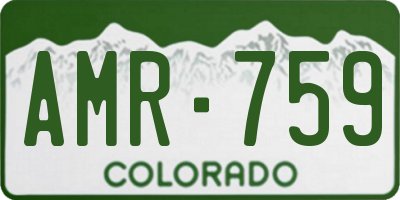 CO license plate AMR759