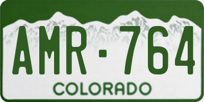 CO license plate AMR764