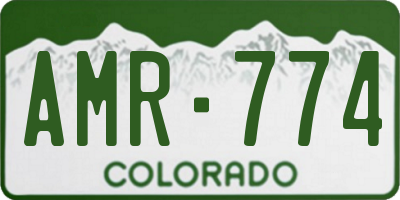 CO license plate AMR774