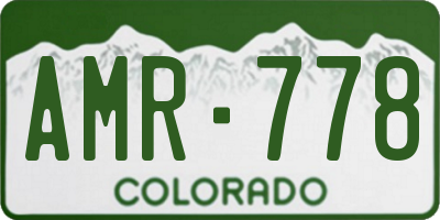 CO license plate AMR778