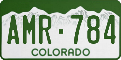 CO license plate AMR784