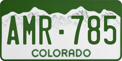 CO license plate AMR785