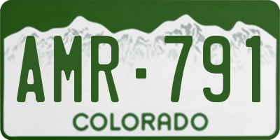CO license plate AMR791