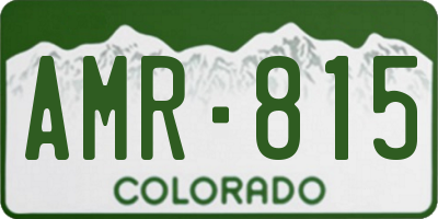 CO license plate AMR815