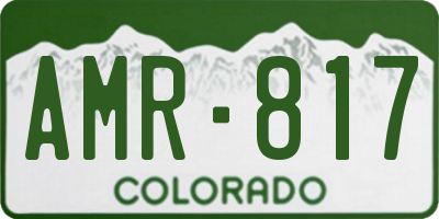 CO license plate AMR817