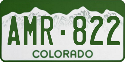 CO license plate AMR822