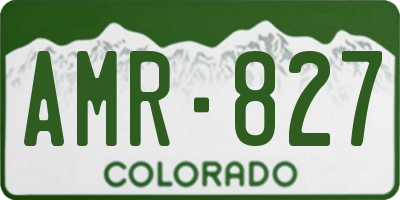 CO license plate AMR827